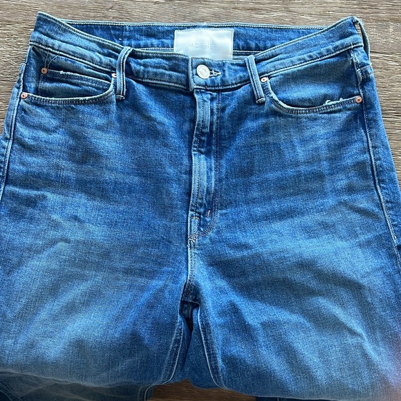 MOTHER THE DAZZLER “cowboys don’t cry” wash DENIM BLUE JEANS SIZE 29 - Picture 5 of 15